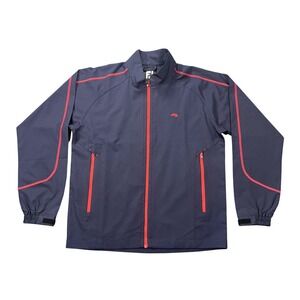 FootJoy FJ Mens Medium‎ Golf Windshirt Jacket Navy Red Burlingame Country Club